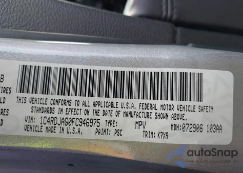 2015 Dodge Durango Sxt from USA, damaged, VIN 1C4RDJAG0FC946975